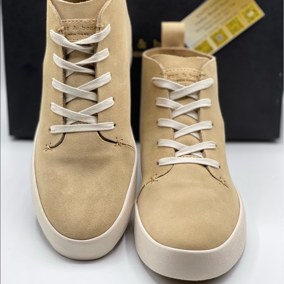 Rag & Bone RB Slim Mid Beige Suede Sneaker - Picture 7 of 12